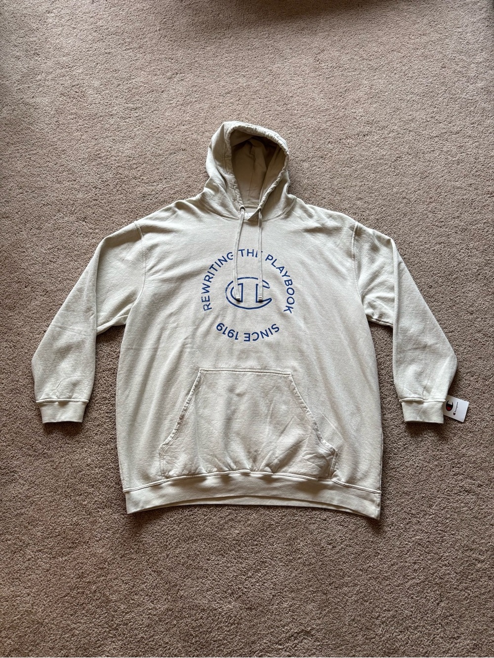 Brand New Mens Champion Hoodie Size XXXL Tall (3XL Tall), Great Cream Colorway